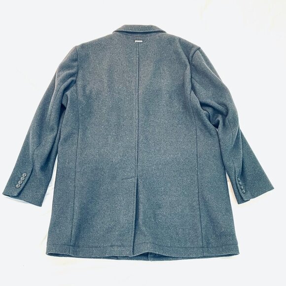 Michael Kors charcoal grey wool blend dress coat Mens Size XL classic luxury - Picture 10 of 14